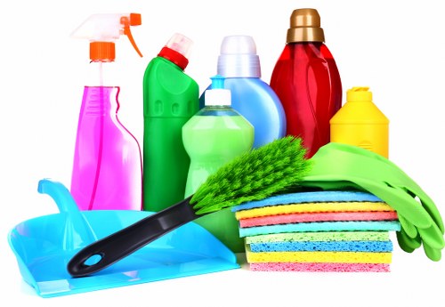 Professional carpet cleaning equipment prepared for a residential service appointment