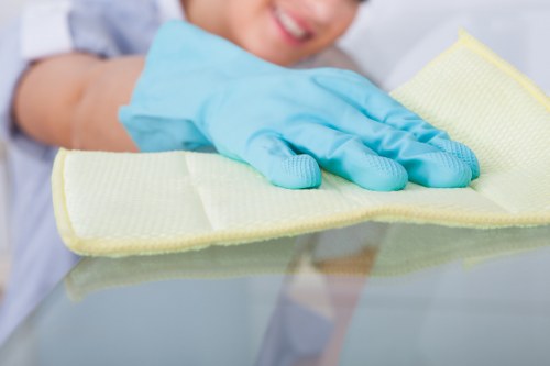 Carpet cleaner in Kingston Upon Thames working safely in a home